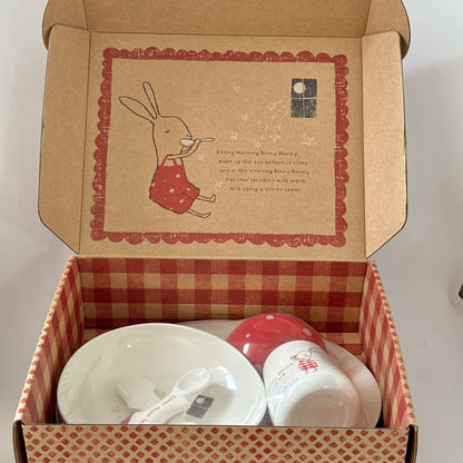 Maileg Bunny Honey Dinner Set - Red