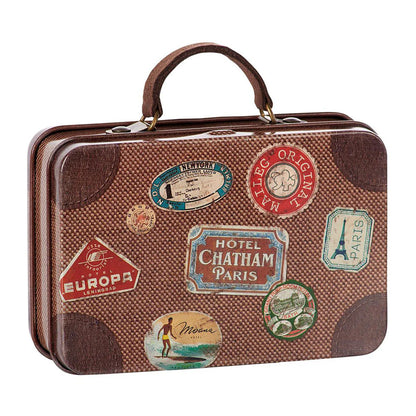 Maileg Metal Suitcase, Brown Travel