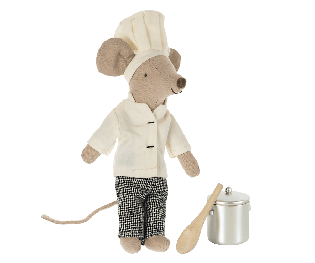 Maileg Chef Mouse with Utensils